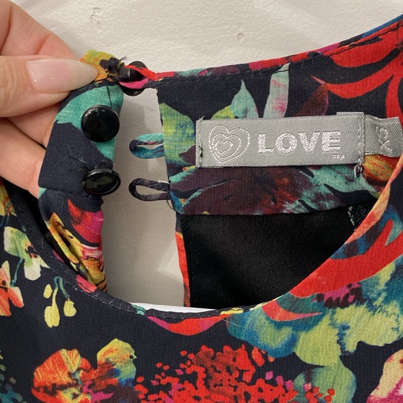 Floral dress black underlay - Picture 2 of 5